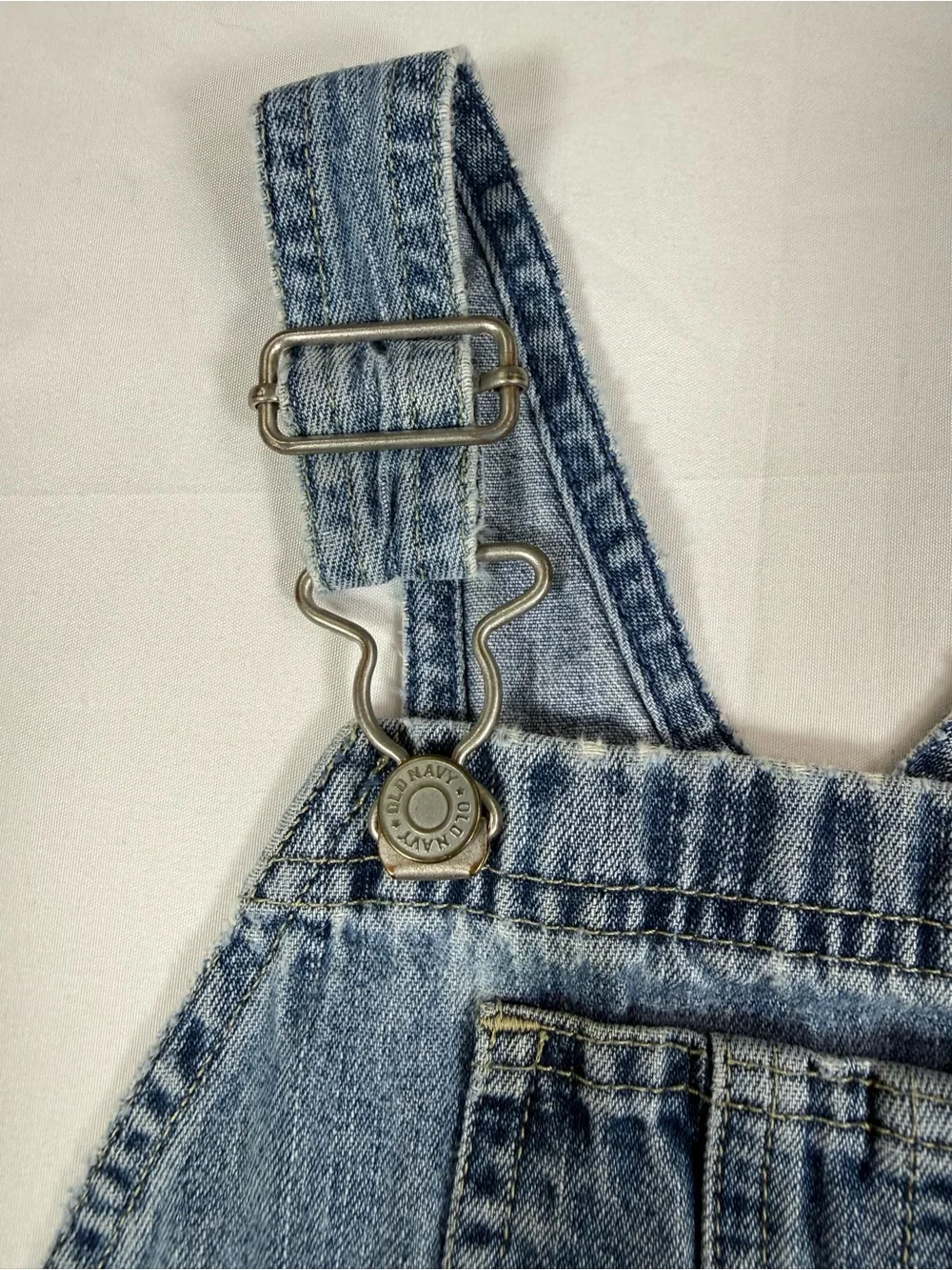 VINTAGE OLD NAVY Baby Denim Overalls 18-24M 2000 Y2K Wide Leg Workwear Western